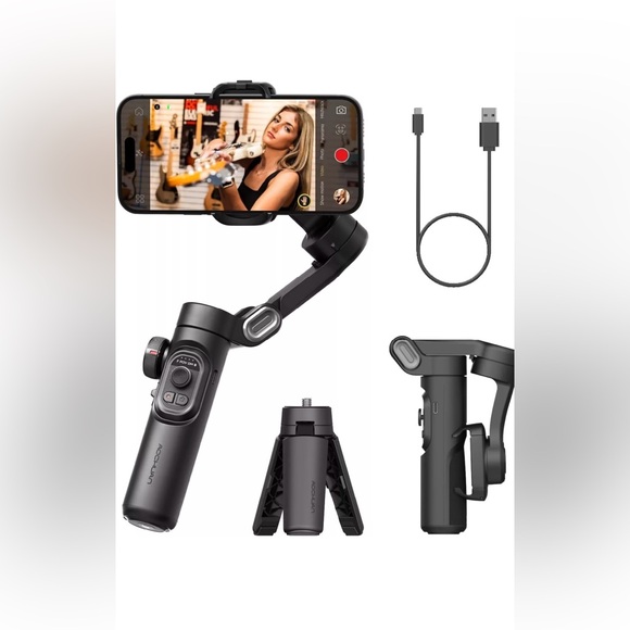 Phone Gimbal Stabilizer 3-Axis Smartphone Foldable Gimbal Gimble with Focus - Picture 3 of 8